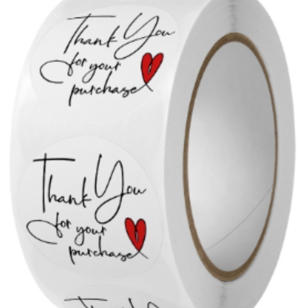 thank you for your purchase stickers | shipping supplies​ for business 1" - Picture 3 of 8